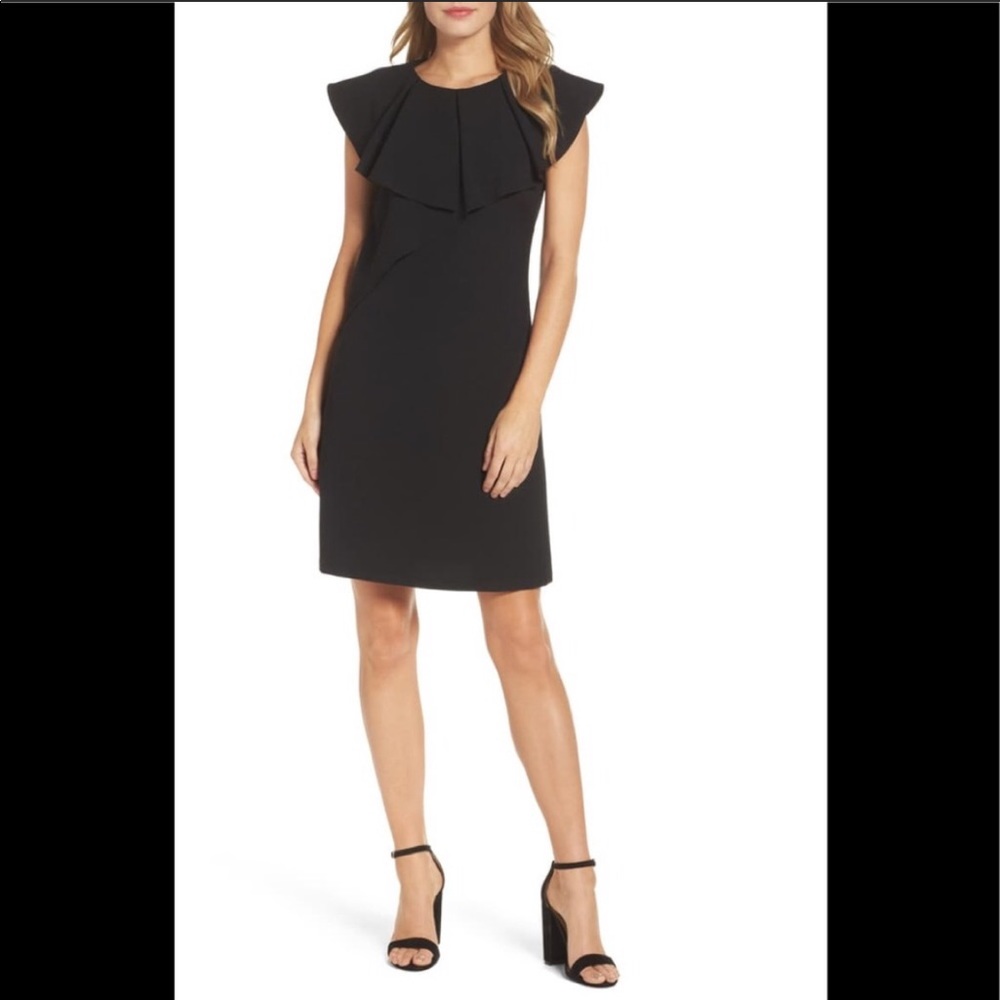 Eliza J Ruffle Shift Dress